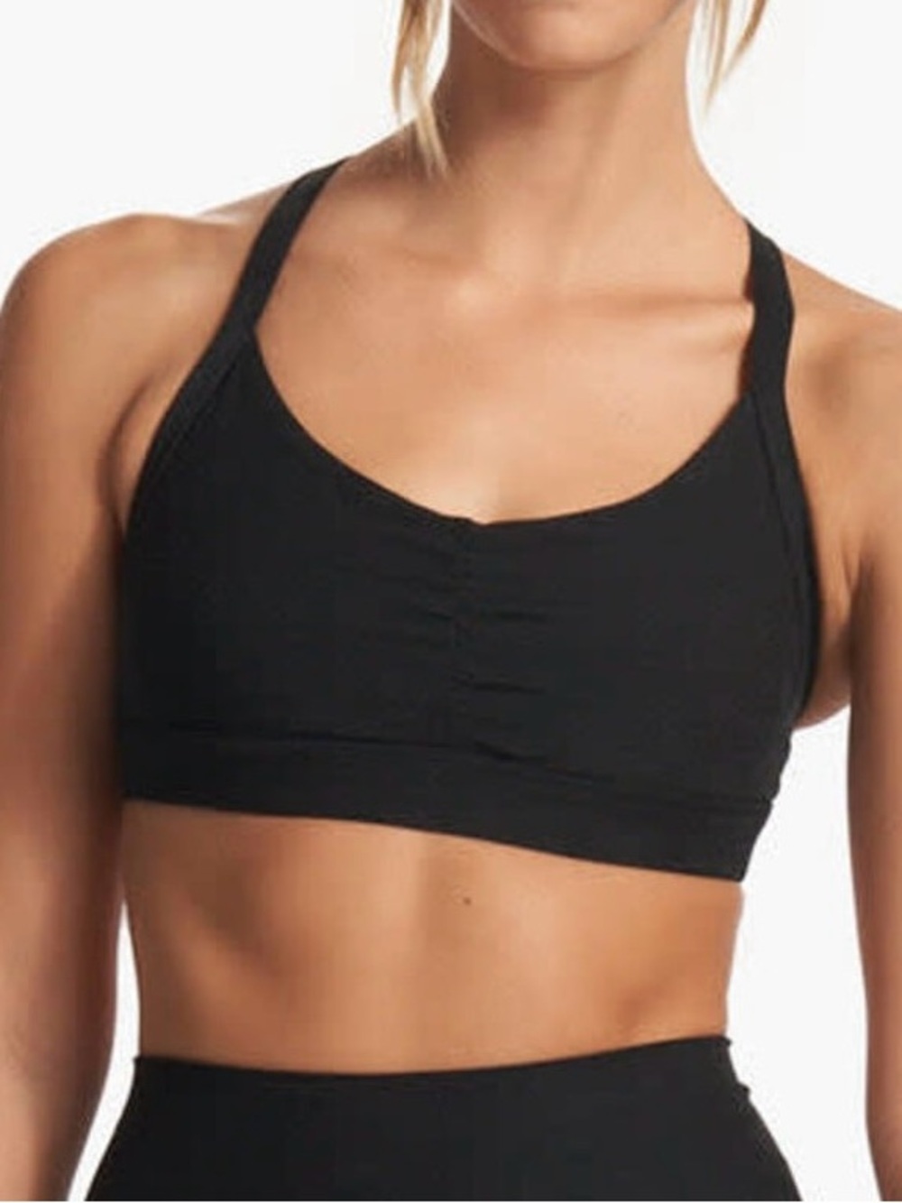 Vuori Black Seamless Sports Bra